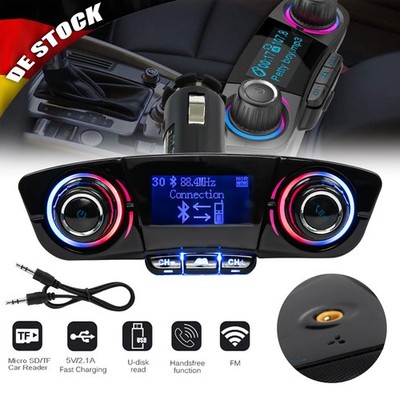 KFZ Auto Bluetooth FM Transmitter Radio Adapter. mit Dual USB Ladegerät f/ Handy