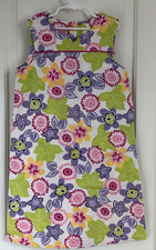 Hanna Andersson girls 130 8 multi color floral sleeveless dress USA made!! #1321
