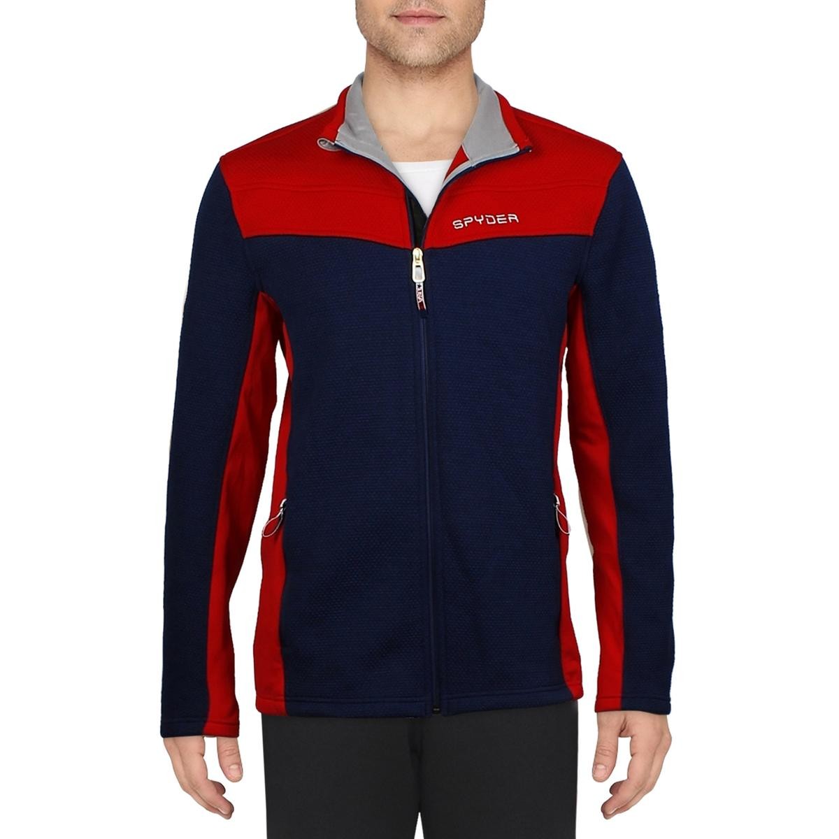 Мужская синяя куртка Spyder с передними карманами на молнии и высоким воротом на молнии L BHFO 0920 11290₽