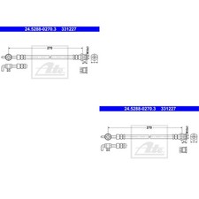 2x ATE Bremsschlauch Hinterachse passend für Mazda 6 Hatchback GG 2.0 1.8 GY