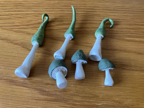 Handmade Clay Toadstools Mushrooms Magical Fairy Nursery Decor Woodland Craft - Picture 2 of 2