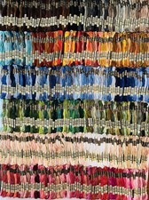 Huge Lot of 420 DMC Embroidery Floss Skeins Cross Stitch Thread Mixed Colors