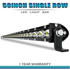 Led Light Bar 50in 52in 144w Single Row Ultra-slim Combo Beam For 4x4 Trucks Atv