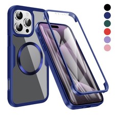 Magnetic Case For iPhone 17 16 15 14 13 12 11 ProMax Full Body Screen Protector