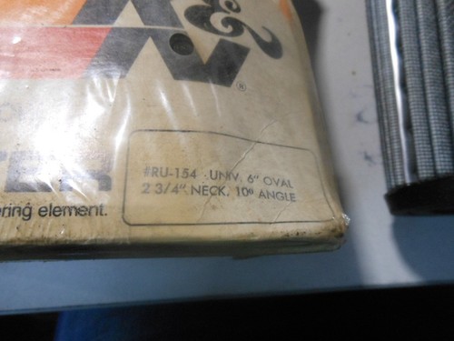 Open Box K&N Incomplete 6" Oval 2 3/4" Neck 10° Angle RU-154 - Picture 2 of 6