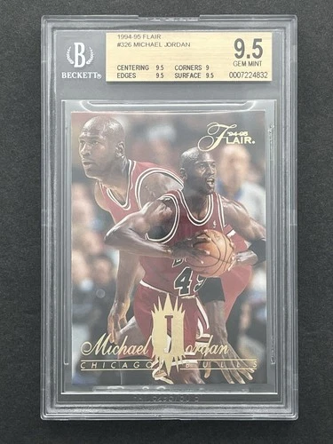 1994-95 Flair Michael Jordan in 45 Jersey #326 Chicago Bulls BGS 9.5 Gem Mint