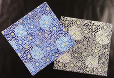 (12) 10" Squares - Zinnias - Quilting, Sewing, Layer Cake - 100% Cotton - 5567