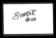 STOMPER Oakland Athletics A's Team Mascot SIGNED / AUTOGRAPH MLB 3x5 Index Card