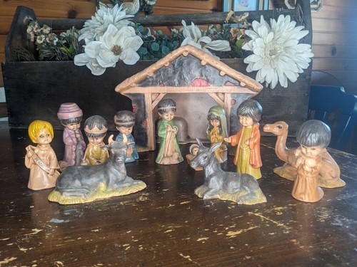 Vintage 1981 Duncan Mold Ceramic Nativity Set