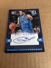 2013 Panini First Impressions AUTO ROOKIE Gal Mekel RC #3 Mavericks Card (f5)