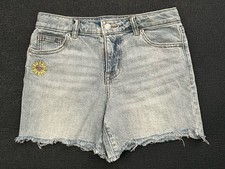 Cat Jack Youth Girls Short Stretch Denim Shorts Size L 10/12 Sun Emblem
