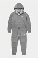 Nike Youth Medium Gray 2-Piece Full Zip Hooded Tracksuit Set