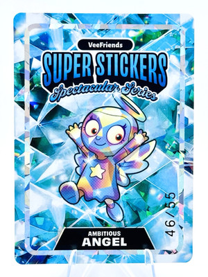 2026 VeeFriends Super Stickers Rainbow Holo/Diamond Holo AMBITIOUS ANGEL 46/55
