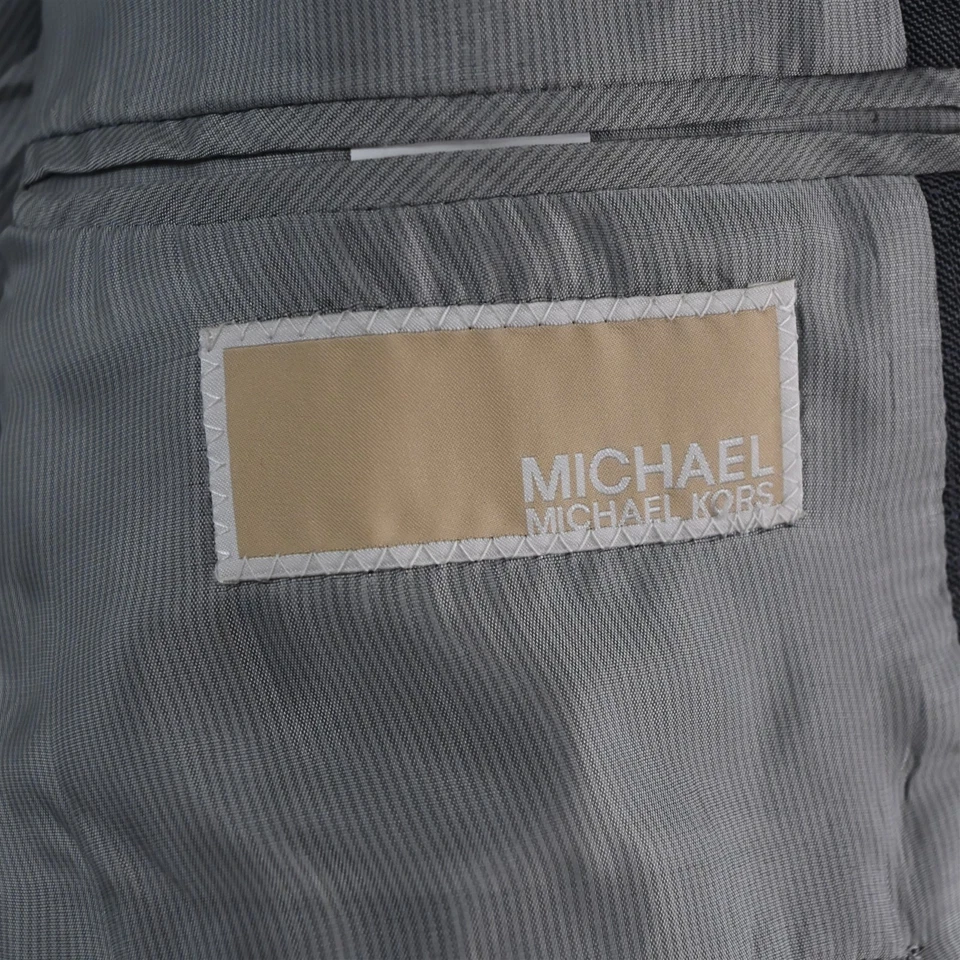 Michael Kors 38S 32x30 Gris PLAID 100% Lana Hombre Chaqueta Pantalones Traje Foto 4 de 4