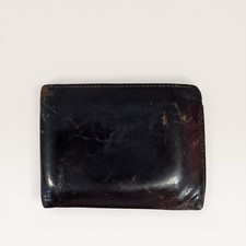 COACH Vintage Brown Leather Bifold Flap Wallet, 5  x4  