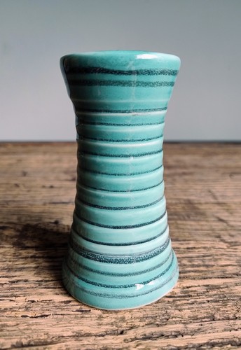 Porth Pottery Stem Vase Turquoise Green Glaze - Picture 2 of 18
