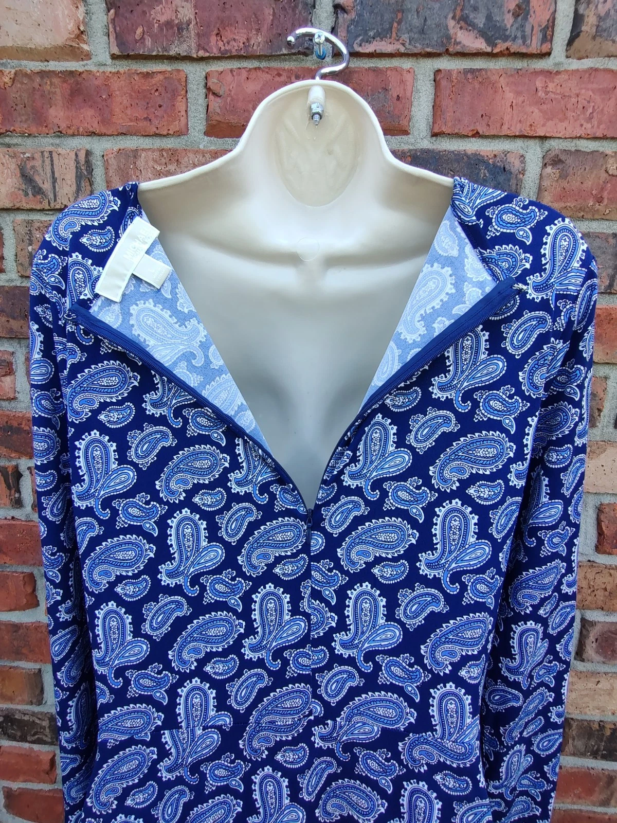 MICHAEL KORS Bellissimo abito usatoel MICH K lu bluticolore m aglia t L anica manic