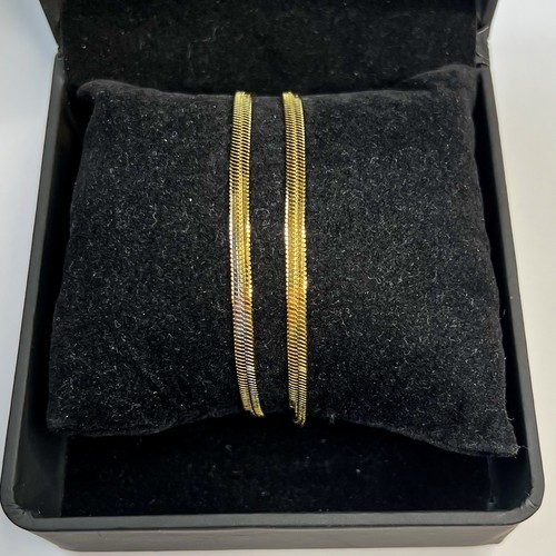 Gold Necklace Herringbone 5mm Women’s Luxury Jewelry 20in/50cm Adjustable - Picture 3 of 6