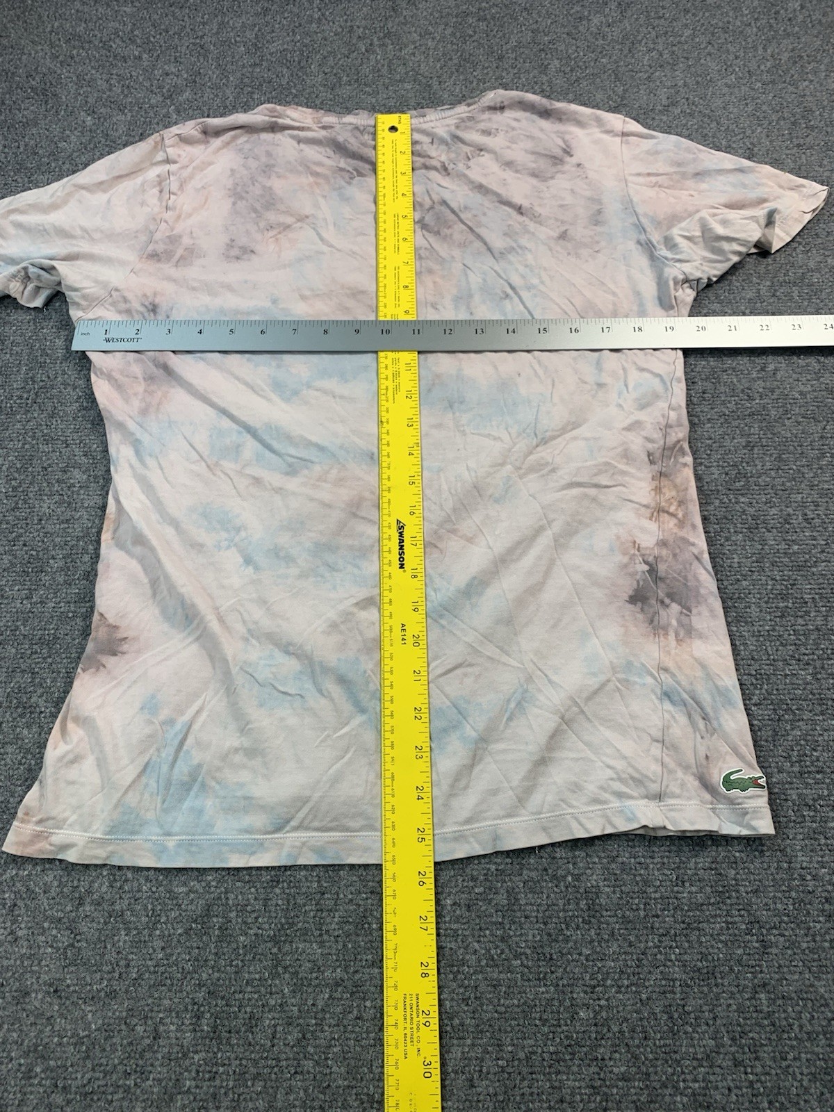 Lacoste Sleepwear Shirt Womens Large Pink Tye Dye Logo Short Sleeve Crew Neck thumbnail 16