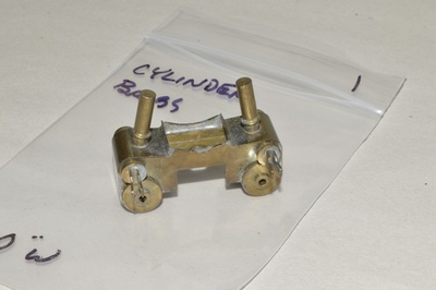 #ad #ad HO scale steam locomotive PARTS cylinders #1 brass 1.60quot; wide $3.00