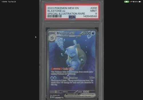 2023 Pokemon MEW EN Special Illustration Rare #200 Blastoise ex PSA 9