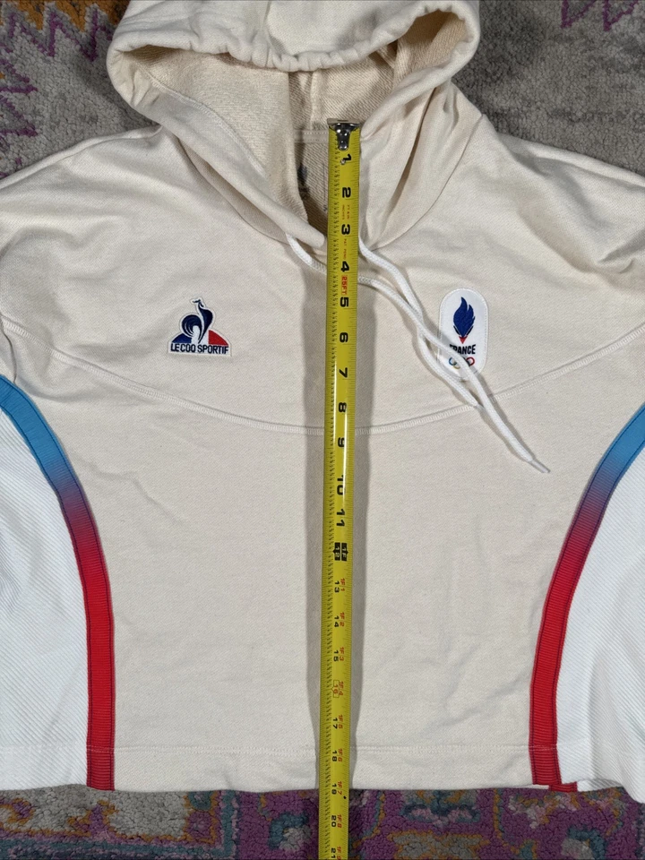 Le Coq Sportif Hoodie 2024 Olympics France Beige Women’s Size Small - Image 4 of 4