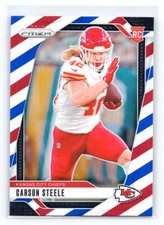 2024 Panini Prizm #377 Carson Steele Red White and Blue