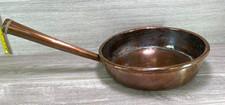 Antique French Copper Sauté Frying Pan With Handle 26cm Diameter