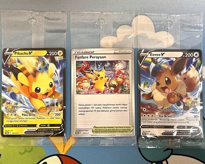Pokemon TCG Full Set Pikachu And Eevee Indonesia Trainer Website Promos - Sealed