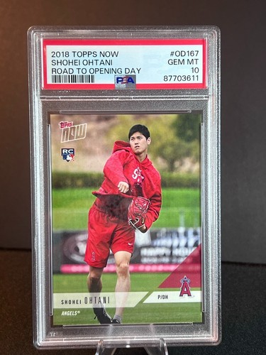 2018 TOPPS NOW ROAD TO OPENING DAY SHOHEI OHTANI PSA 10 #OD167