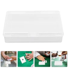 12 Pcs Bead Storage Containers Playing Game Cards Holder Clear Plastic Case