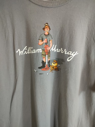 William Murray Caddy Shack Graphic Men's T-Shirt Gray Size XXXL USA Made