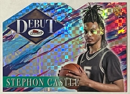 STEPHON CASTLE RC 2024-25 TOPPS FINEST DEBUT ROOKIE X-FRACTOR - Foto 1 di 1