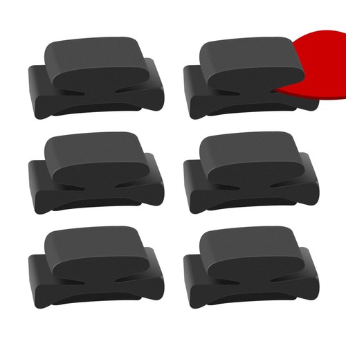 Gummi-Gitarren-Plektrenhalter 6er-Pack schwarz & #8211; Kopfplatte Halterung für Gitarre passt Mo - Bild 1 von 6