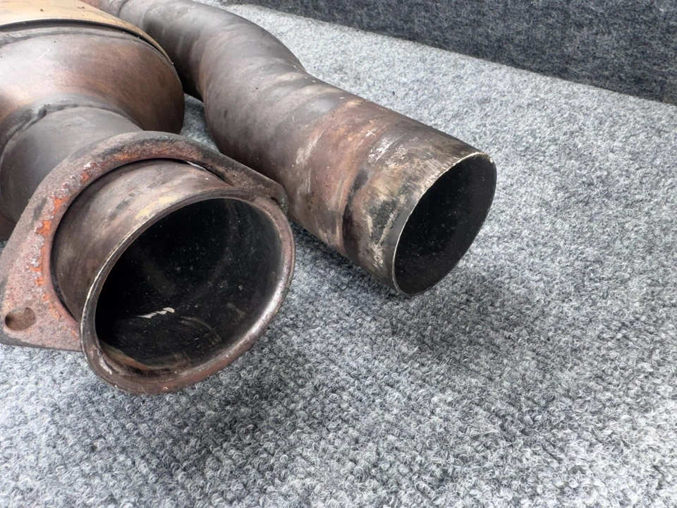 MERCEDES W215 CL55 S55 AMG LEFT & RIGHT SIDE EXHAUST DOWNPIPE SET OF 2 OEM - Image 3 of 4