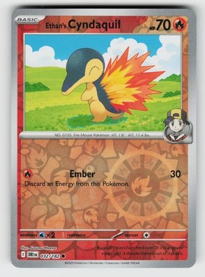 Ethan's Cyndaquil 032/182 Destined Rivals C Reverse Holo NM/M Pokemon
