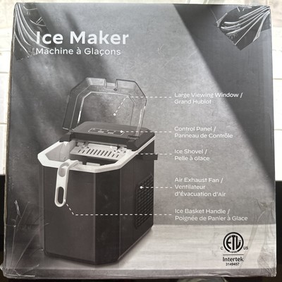Silonn Ice Maker Countertop, Portable Ice Machine with Carry Handle, Self-Cleani
