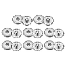 8 Set Sew-on Snap Buttons 23mm Metal Snap Fastener Buttons, White