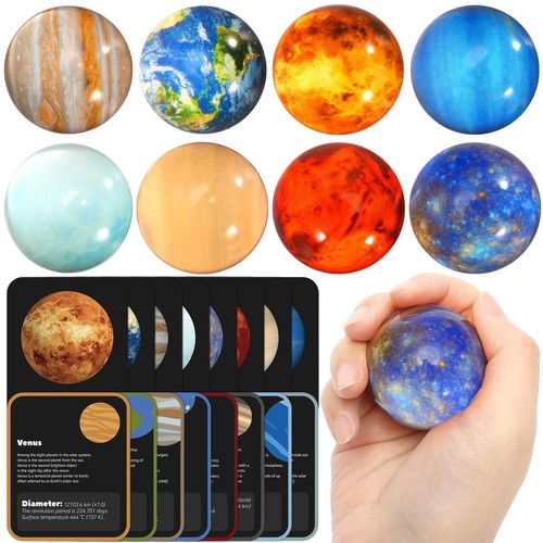 16PCS Solar System for Kids, Solar System Planets Toys - Eight Planets Bouncy...