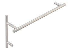 Counterpoint 24" Cuttable Towel Bar 6" Pull Shower Door Combo Polished Chrome