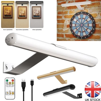 Wireless Picture Lights Dimmable Dartboard Light Rechargeable Art Display Light