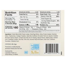 Protein Donuts, Vanilla Glazed, 12 Packs, 2.3 oz (65 g) Each