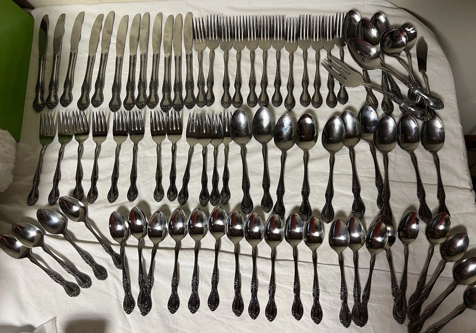 78 Piece Candace-Andrea Stainless by Reed & Barton Rebacraft Glossy Korea For 12