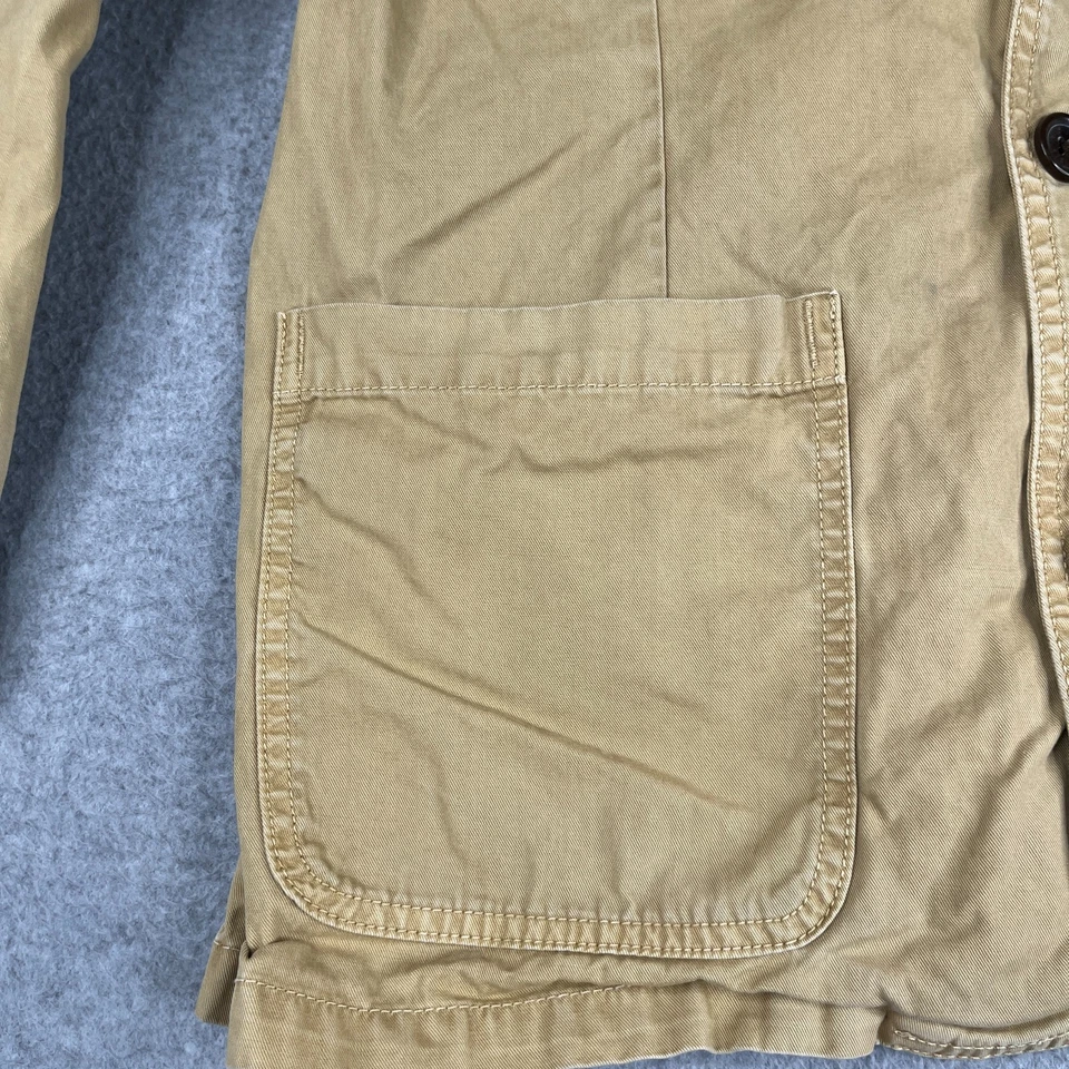 Abrigo Gap Niños 3 Botones Juvenil XL Beige Lona Bolsillos Informal Clásico Foto 4 de 4