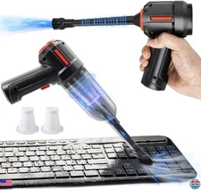 3-in-1 Cordless Computer Vacuum Cleaner & Air Duster - 45000RPM Powerful Tool