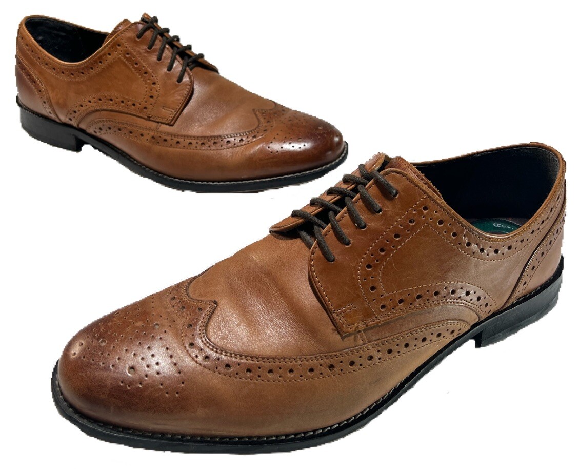 SAOLA Scarpe Nunn Bush Nelson Comfort Gel Pelle Oxford Punta Alare Uomo 11 M Marrone 84525