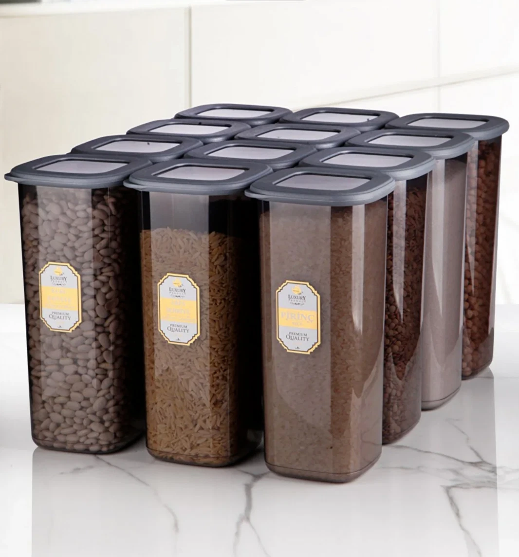 12 x Cereal Containers-Airtight Food Storage Container Stackable-BPA FREE+Lids