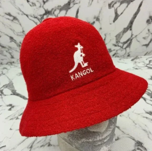 Men's Kangol Red | White Bermuda Casual Bucket Hat NWT - Picture 5 of 6