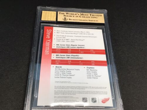 Steve Yzerman Signed 2016 Canada Post Card Beckett BGS 9.5 Gem Mint Auto 1A - Picture 9 of 9