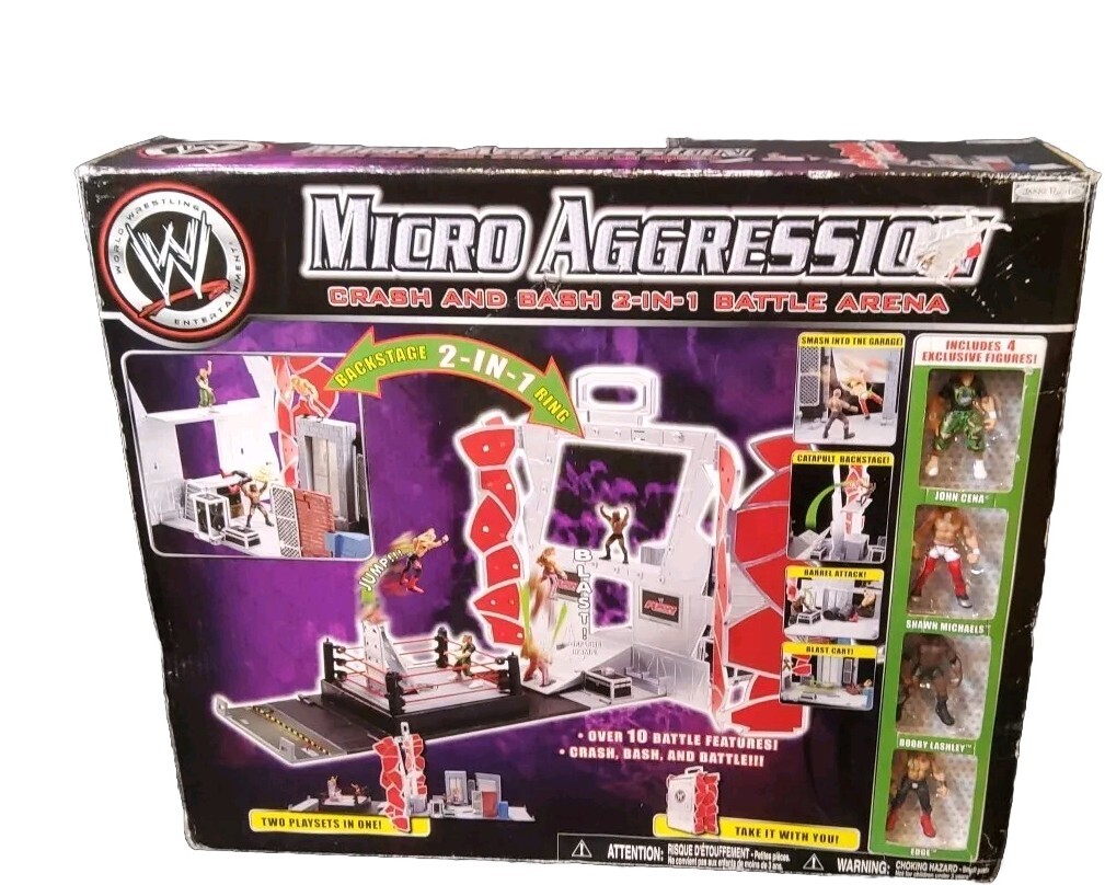 WWE Jakks Micro Aggression Backstage Crash & Bash Battle Arena